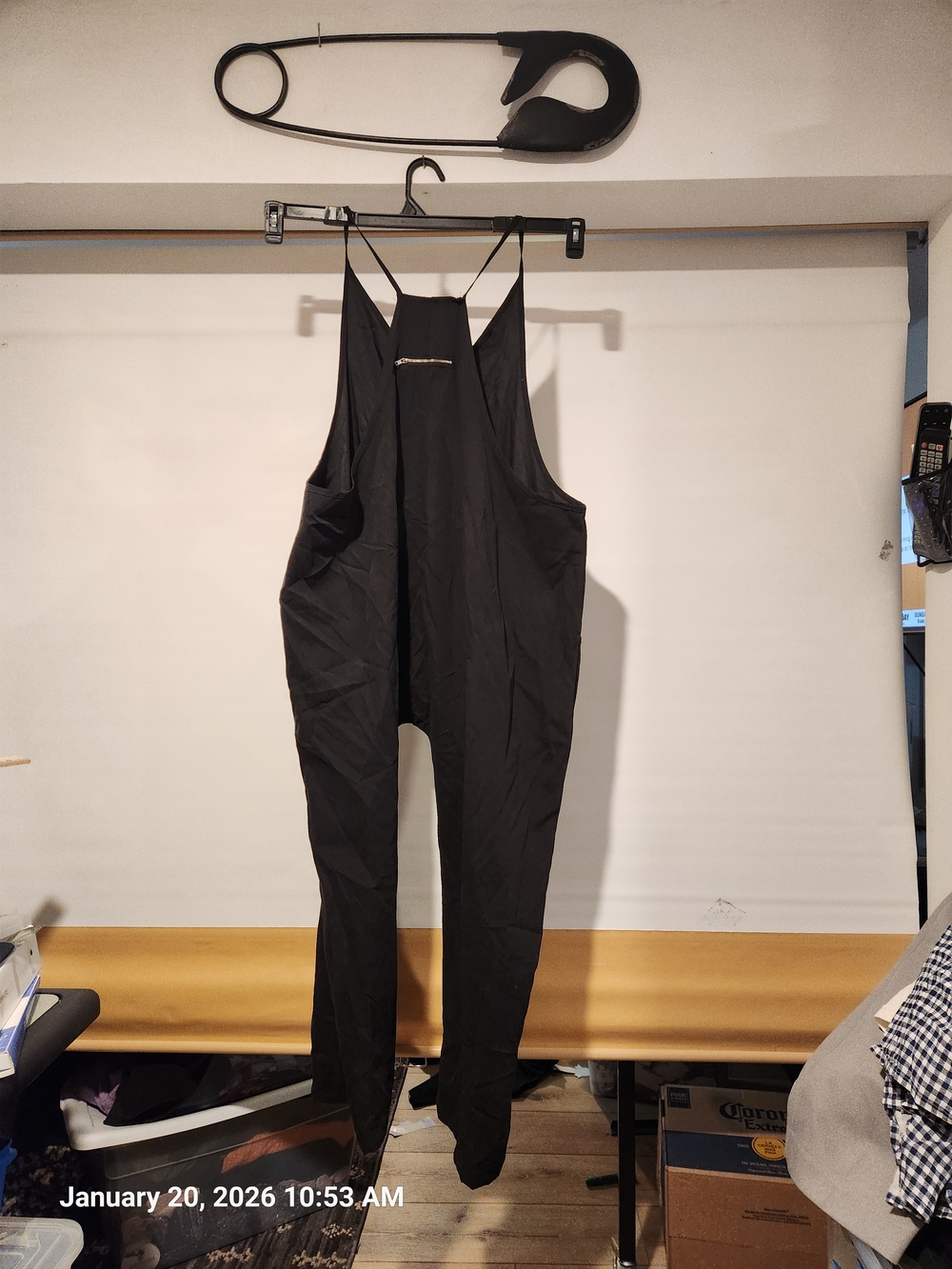Black Halter Jumpsuit with Slim Straps